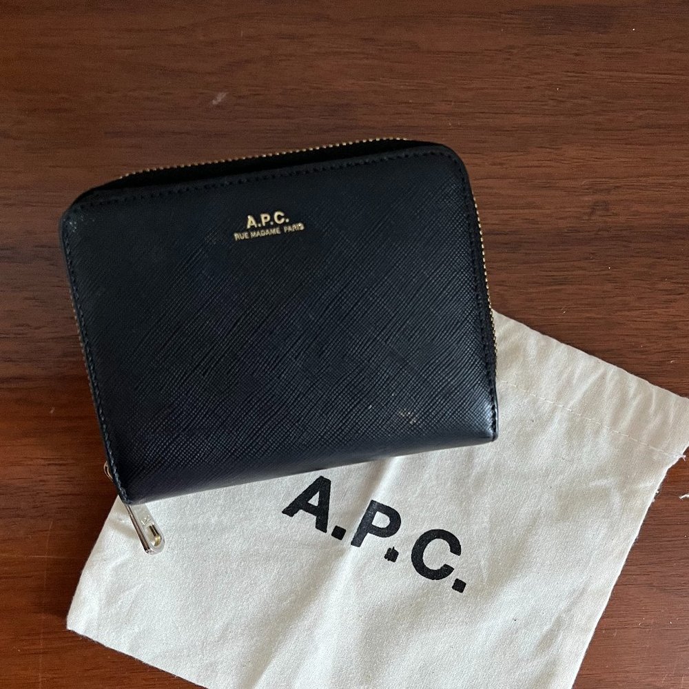 APC Black Saffiano Emmanuelle Wallet